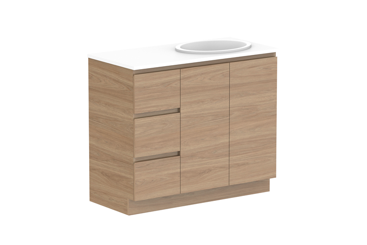 Glacier Door & Drawer Trio Floor Mount Vanity