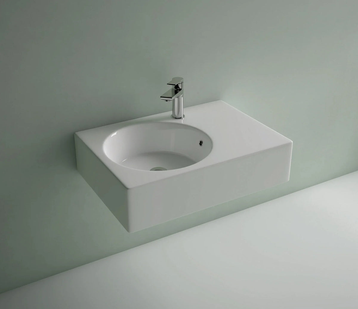 Edge Mk2 Round Left Wall Hung Basin