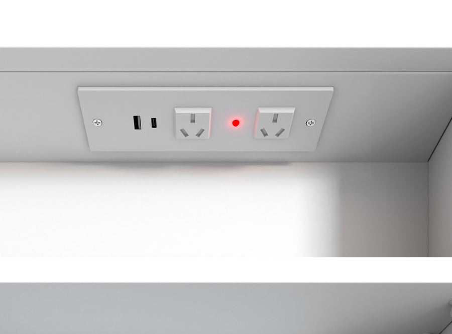 LED Archie White Shaving Cabinet