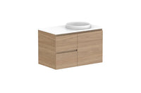 Glacier Door & Drawer Twin Wall Hung Vanity