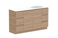 Glacier Door & Drawer Trio Floor Mount Vanity