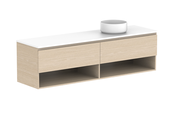 Glacier Shelf Slim Wall Hung Vanity