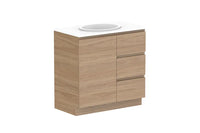 Glacier Door & Drawer Trio Floor Mount Vanity