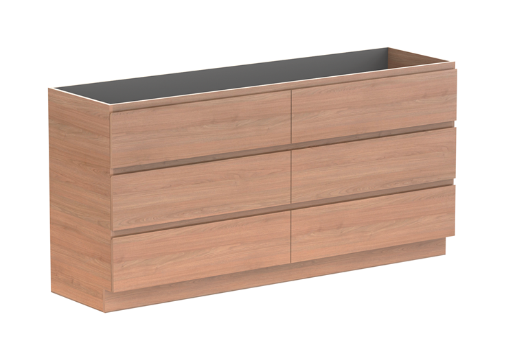 Glacier All Drawer Slim Floor Mount Vanity