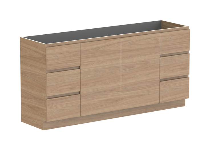 Glacier Door & Drawer Trio Floor Mount Vanity