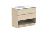Glacier Shelf Twin Floor Mount Vanity