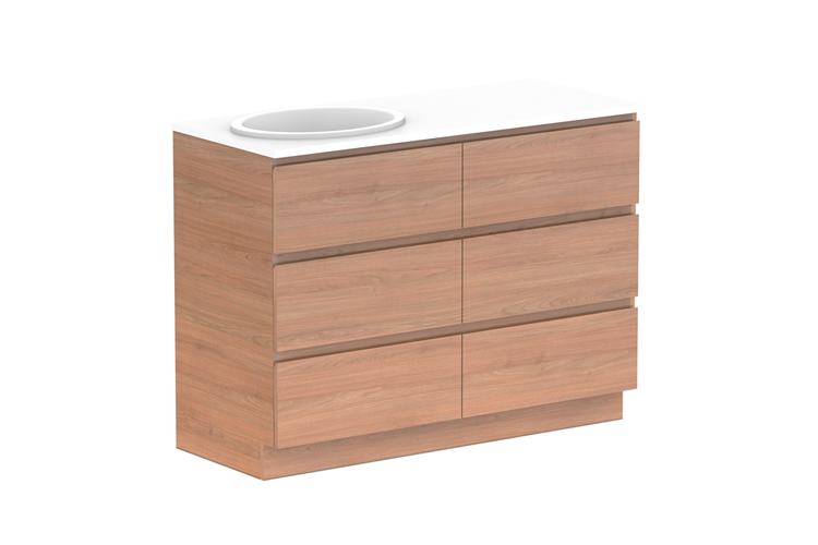 Glacier All Drawer Slim Floor Mount Vanity