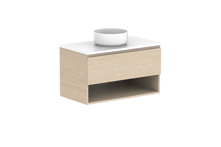 Glacier Shelf Slim Wall Hung Vanity