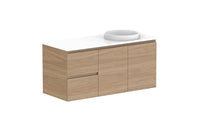 Glacier Door & Drawer Twin Wall Hung Vanity