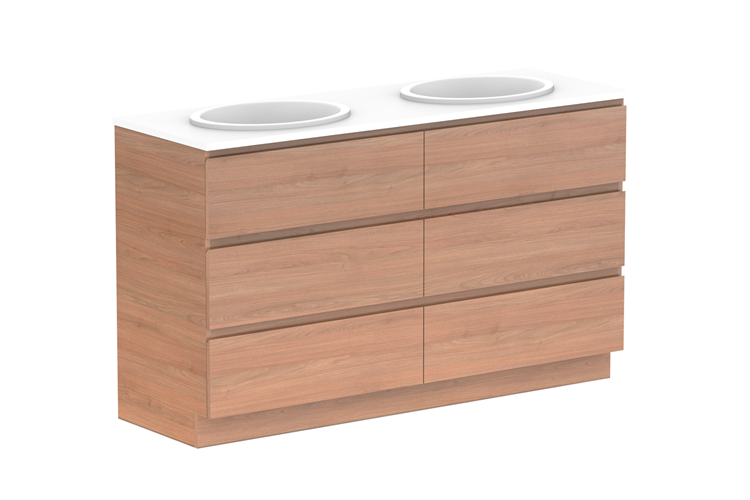 Glacier All Drawer Slim Floor Mount Vanity