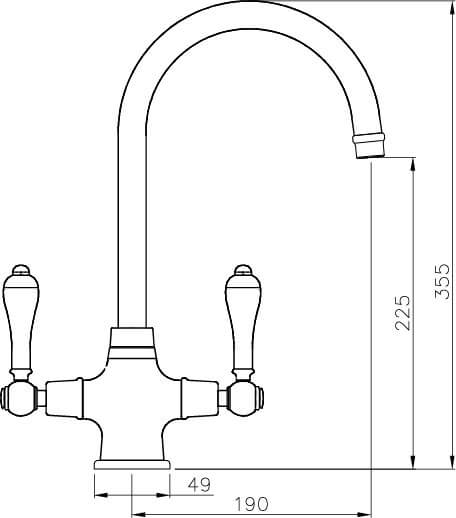 Ludlow Double Sink Mixer