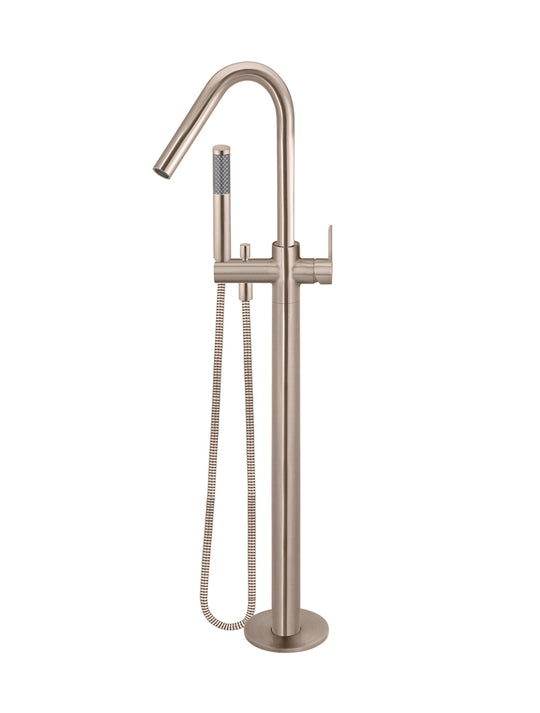 Round Paddle Freestanding Bath Spout and Hand Shower