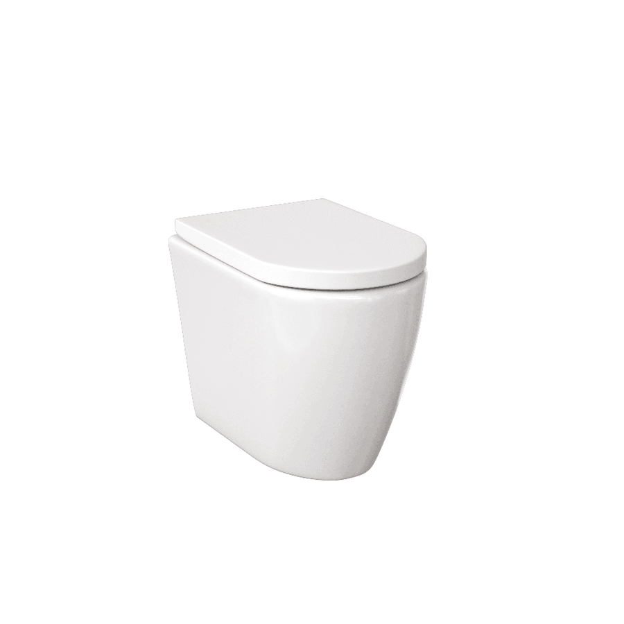 Narva Rimless Wall Faced Pan with Geberit Cistern & ABS Button