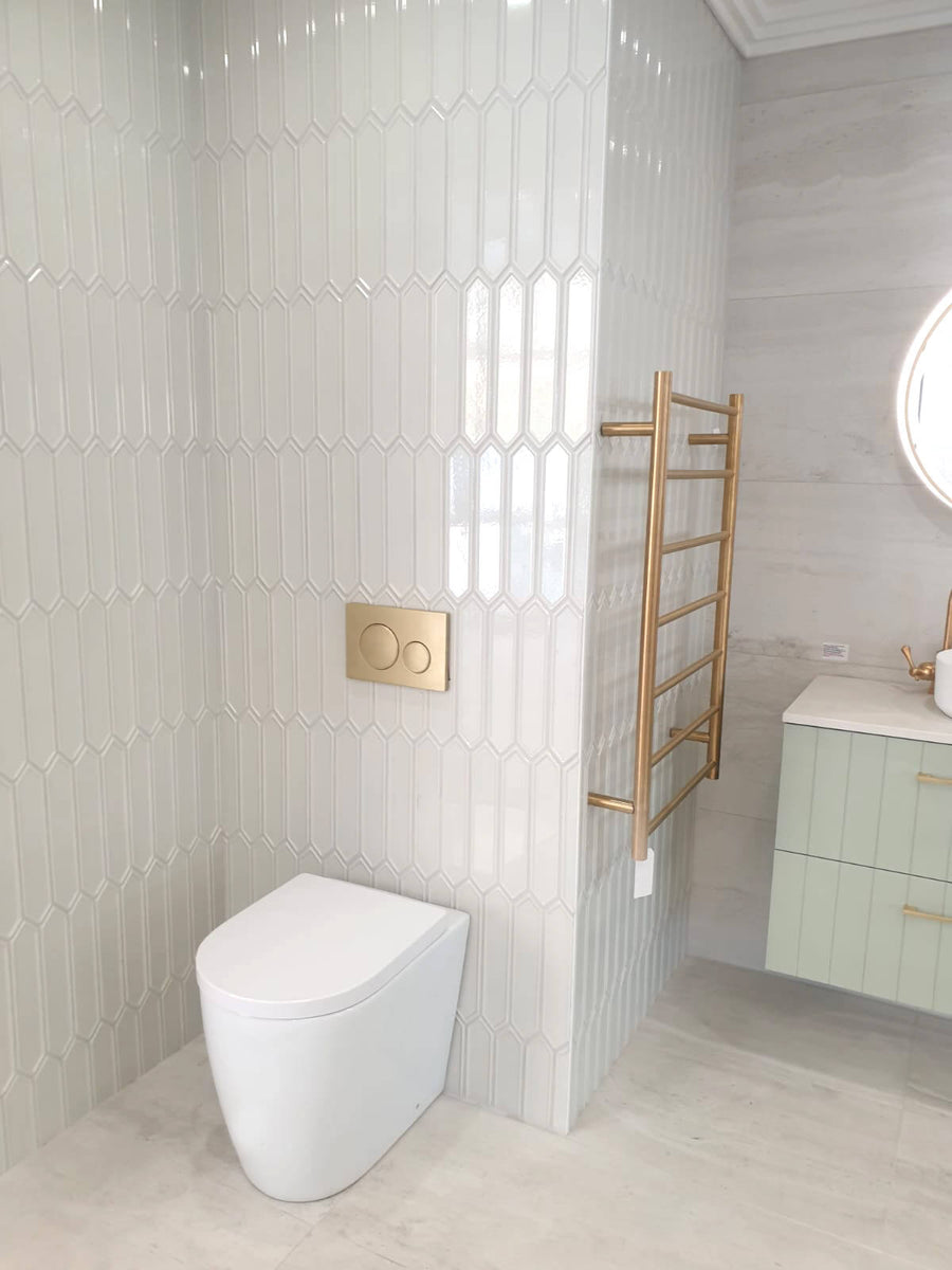 Narva Rimless Wall Faced Pan with Geberit Cistern & ABS Button