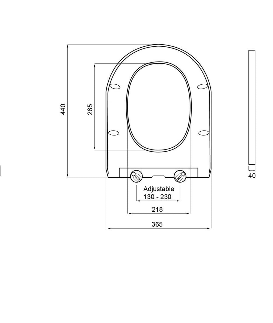Narva Quick Release Soft Close Toilet Seat