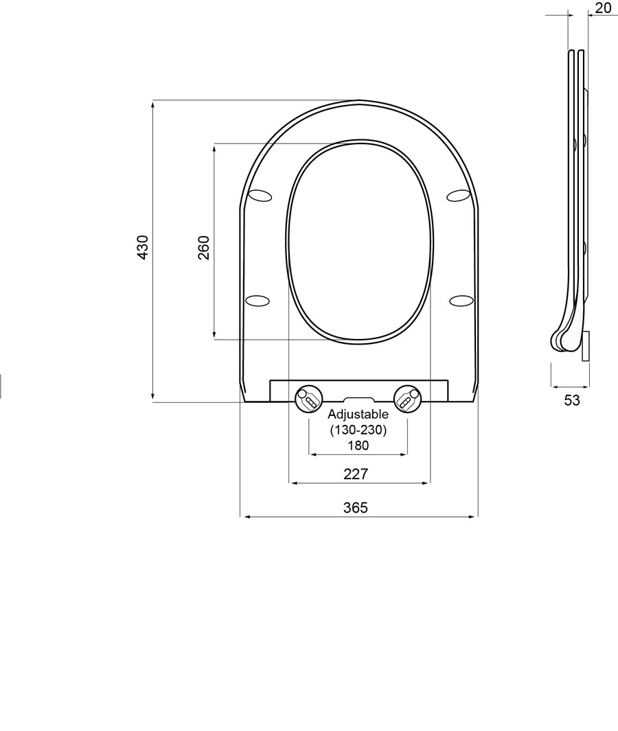 Narva Quick Release Soft Close Toilet Seat