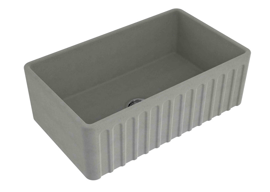 Novi Fine Fireclay Farmhouse Butler Sink with Overflow 60 x 46