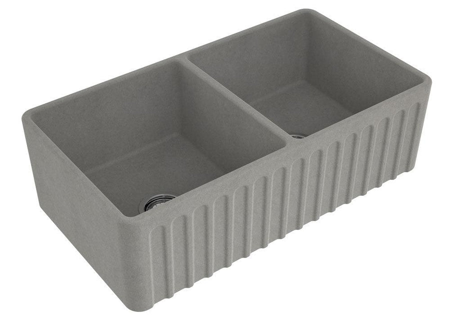 Novi Fine Fireclay Farmhouse Butler Sink with Overflow 85 x 46