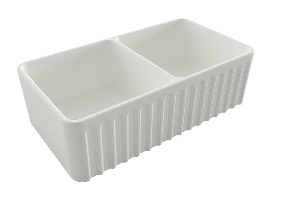 Novi Fine Fireclay Farmhouse Butler Sink with Overflow 85 x 46