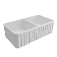 Novi Fine Fireclay Farmhouse Butler Sink with Overflow 85 x 46