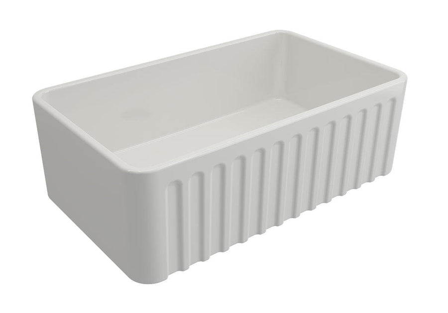 Novi Fine Fireclay Farmhouse Butler Sink with Overflow 75 x 46