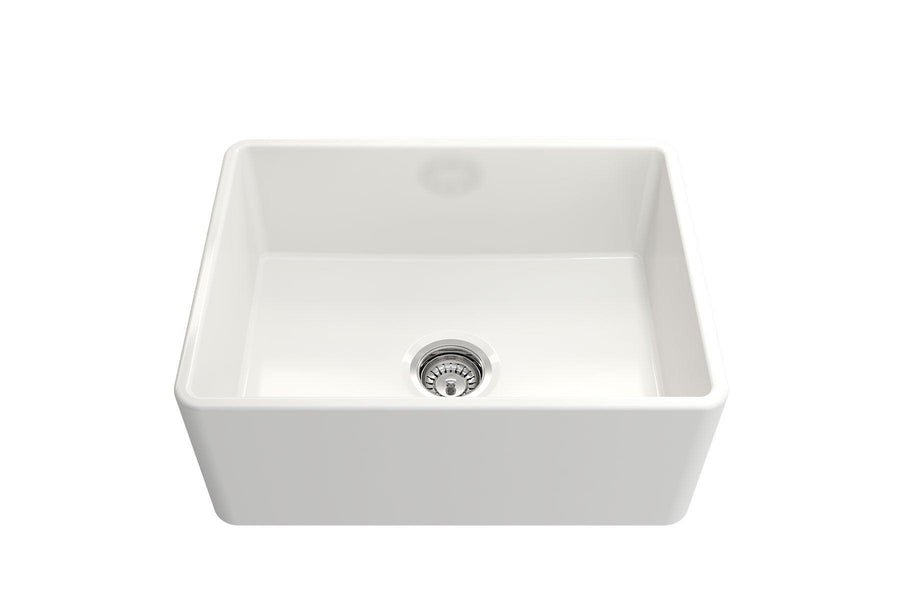 Novi Fine Fireclay Farmhouse Butler Sink with Overflow 60 x 46