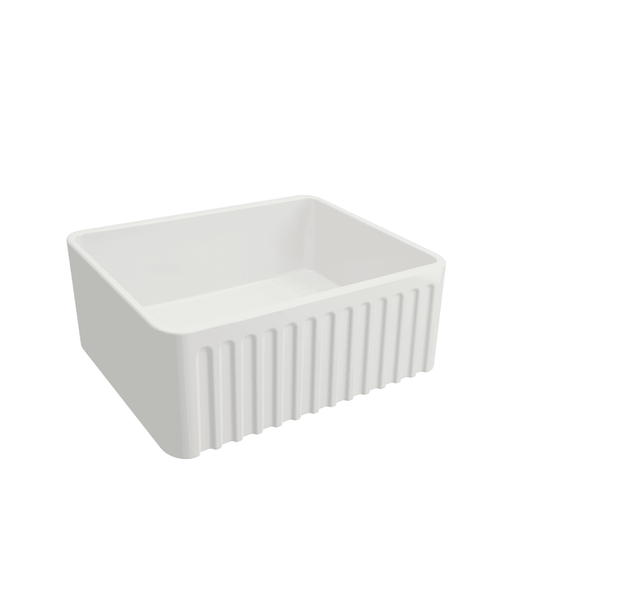 Novi Fine Fireclay Farmhouse Butler Sink with Overflow 60 x 46