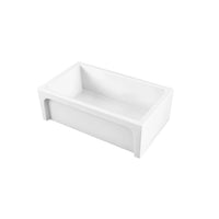 Patri Fine Fireclay Farmhouse Butler Sink Flat Side