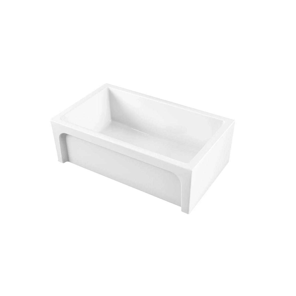 Patri Fine Fireclay Farmhouse Butler Sink Flat Side