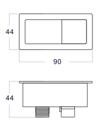 Rectangle Flush Button