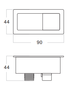 Rectangle Flush Button