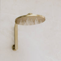 Vivid Slimline High-Rise Shower Arm Round Plate