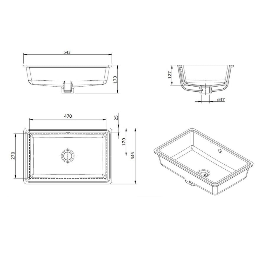 Standard Agres Undercounter Basin