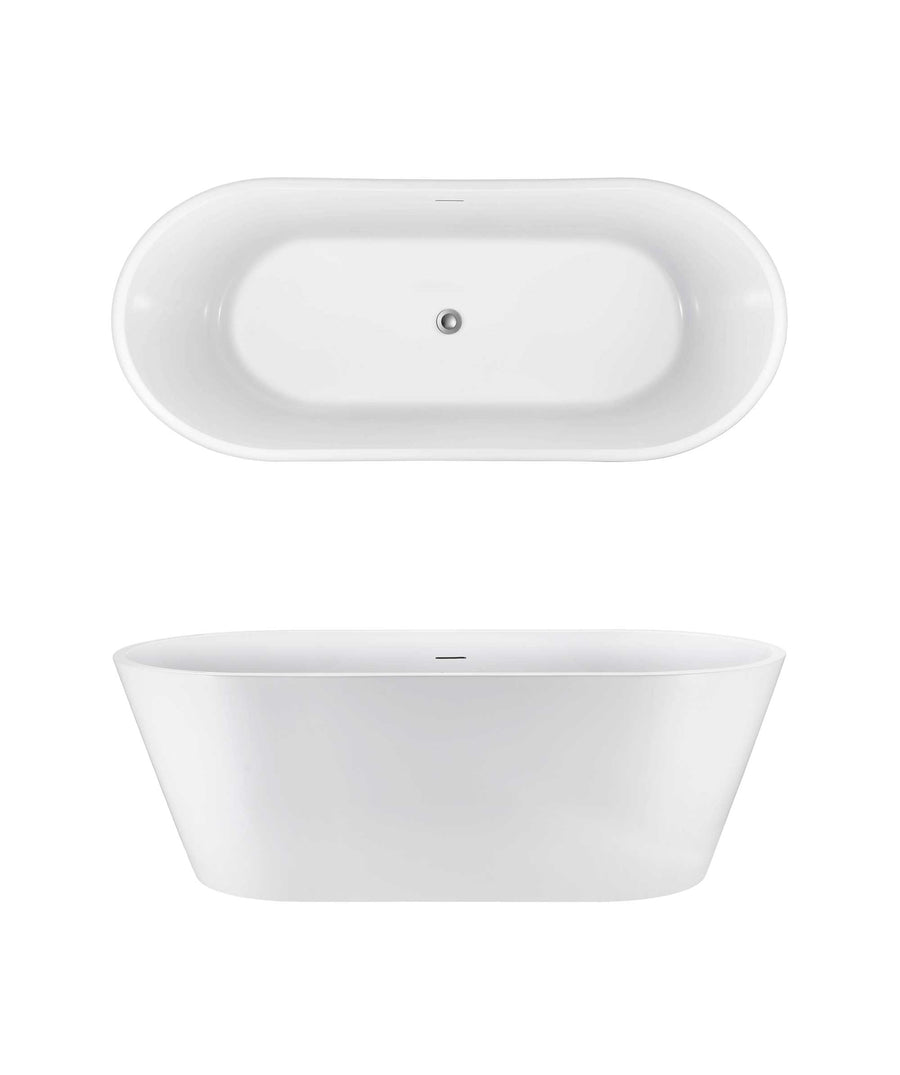 Syros 105 freestanding bath Integrated slot overflow