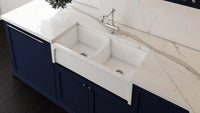 Patri Fine Fireclay Farmhouse Butler Sink Double