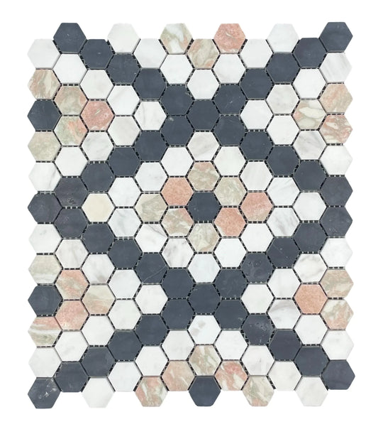 25HEXMIXH -04 Mosaics Tile