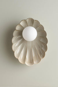 Ceramic Wall Oyster Sconce Light