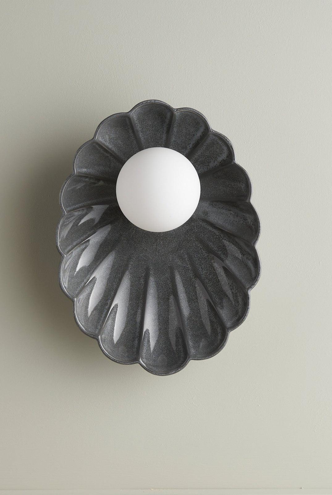 Ceramic Wall Oyster Sconce Light