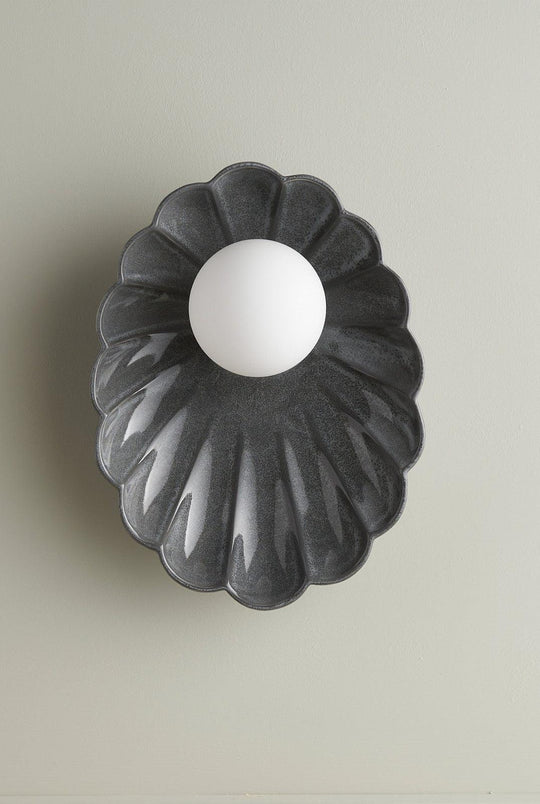 Ceramic Wall Oyster Sconce Light