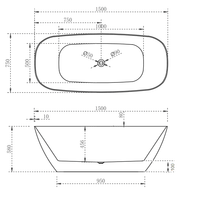 Rec Slimline Bathtub