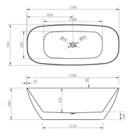 Rec Slimline Bathtub