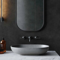 Kaarla Oval Shape Concrete Vessel Basin